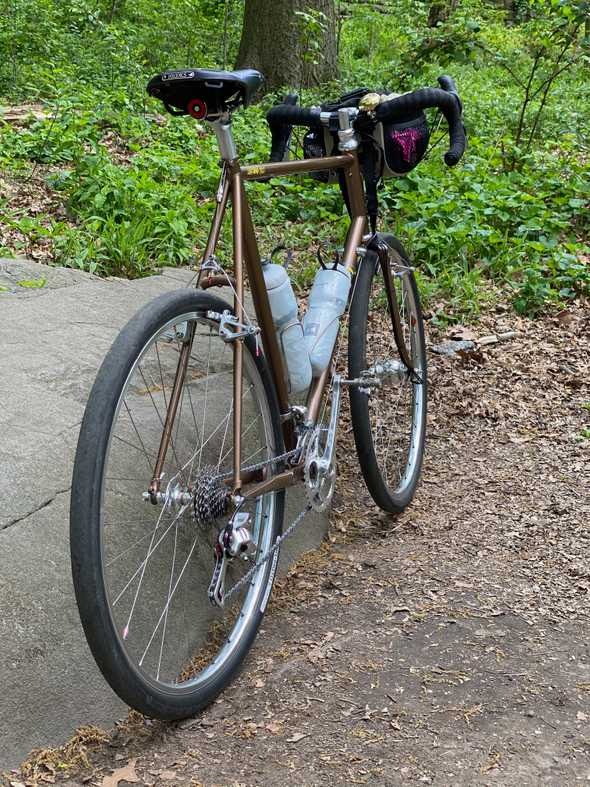 This bike belongs in the woods.